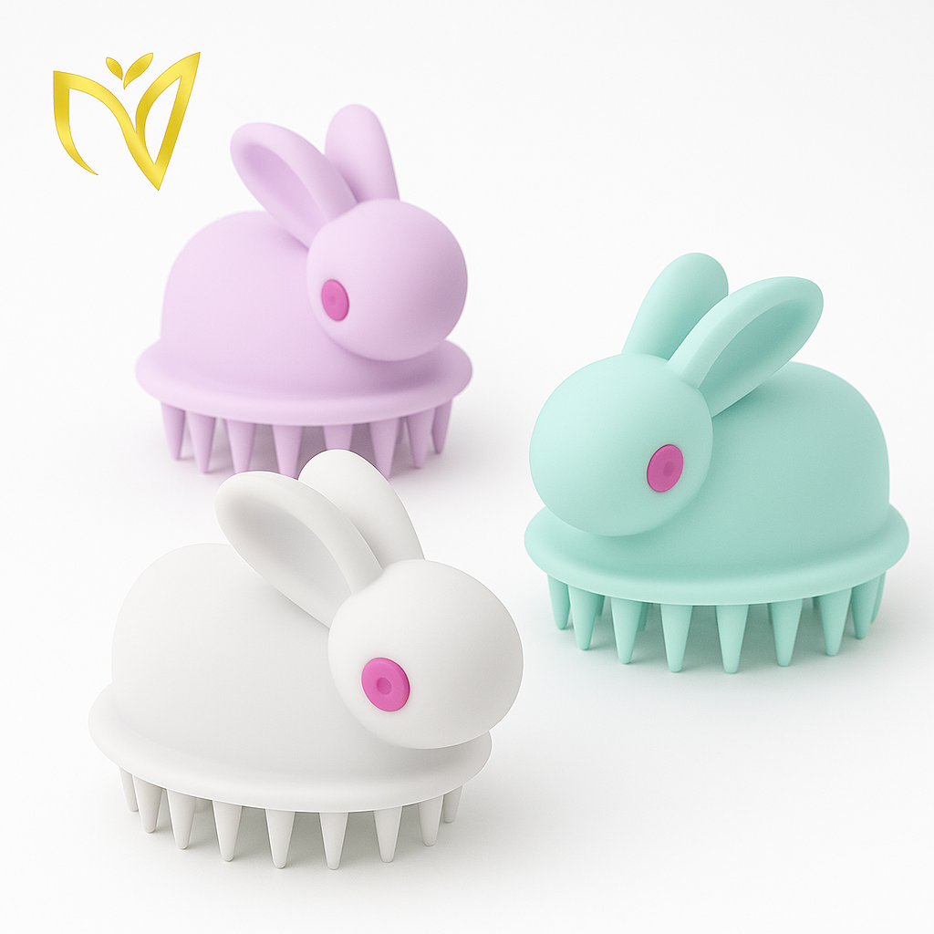 Soft Rubber Shampoo Brush for Kids' Scalp Massage