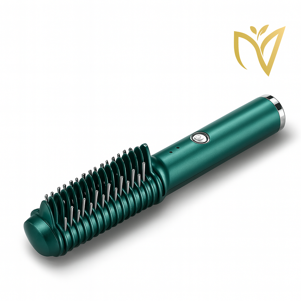 Dual-Purpose Electric Hair Comb for Curling & Straightening