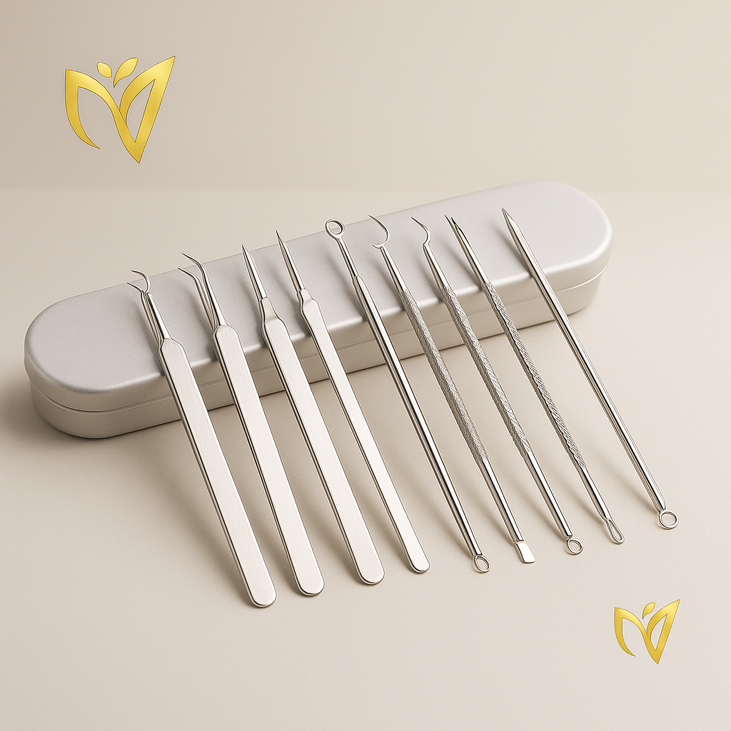 8pcs Ultra-fine Beauty Salon Acne Needle Tool Set